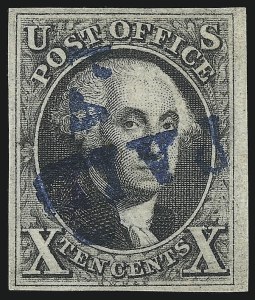Sale 1084, Lot 3008, 5c-10c 1847 Issue Stamps (Scott 1-2)