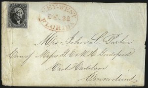 Sale 1084, Lot 3012, 5c-10c 1847 Issue Covers Used from Florida (Scott 1-2)