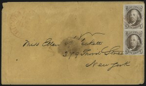 Sale 1084, Lot 3019, 5c-10c 1847 Issue Covers Used from Florida (Scott 1-2)