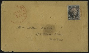 Sale 1084, Lot 3021, 5c-10c 1847 Issue Covers Used from Florida (Scott 1-2)