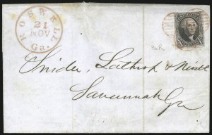 Sale 1084, Lot 3025, 5c-10c 1847 Issue Covers Used from Florida (Scott 1-2)
