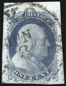 Sale 1084, Lot 3037, 1c 1851-56 Issue (Scott 5-9)