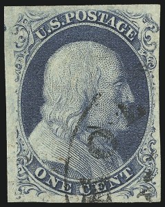 Sale 1084, Lot 3041, 1c 1851-56 Issue (Scott 5-9)