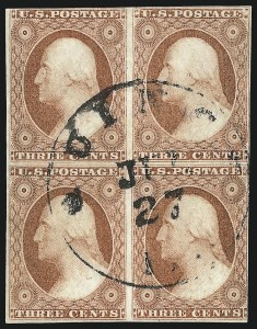 Sale 1084, Lot 3053, 3c-12c 1851-56 Issue (Scott 10-17)