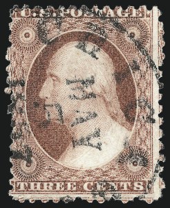 Sale 1084, Lot 3054, 3c-12c 1851-56 Issue (Scott 10-17)