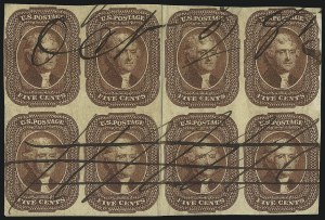 Sale 1084, Lot 3056, 3c-12c 1851-56 Issue (Scott 10-17)