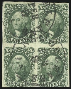 Sale 1084, Lot 3061, 3c-12c 1851-56 Issue (Scott 10-17)