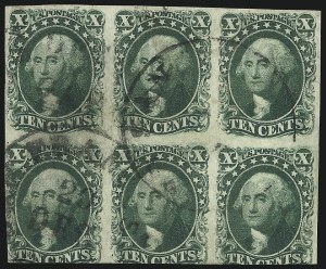 Sale 1084, Lot 3064, 3c-12c 1851-56 Issue (Scott 10-17)