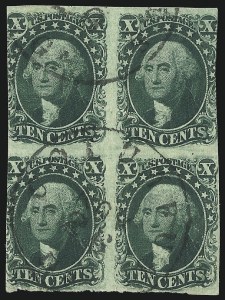 Sale 1084, Lot 3066, 3c-12c 1851-56 Issue (Scott 10-17)