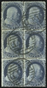 Sale 1084, Lot 3097, 1c 1857-60 Issue (Scott 18-24)