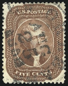 Sale 1084, Lot 3129, 3c-5c 1857-60 Issue (Scott 25-30A)