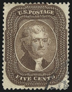 Sale 1084, Lot 3137, 3c-5c 1857-60 Issue (Scott 25-30A)