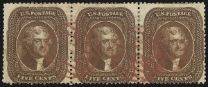 Sale 1084, Lot 3142, 3c-5c 1857-60 Issue (Scott 25-30A)