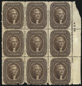 Sale 1084, Lot 3145, 3c-5c 1857-60 Issue (Scott 25-30A)
