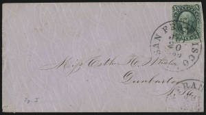 Sale 1084, Lot 3152, 10c-90c 1857-60 Issue (Scott 31-39)