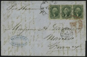 Sale 1084, Lot 3153, 10c-90c 1857-60 Issue (Scott 31-39)