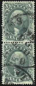 Sale 1084, Lot 3157, 10c-90c 1857-60 Issue (Scott 31-39)