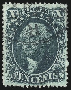 Sale 1084, Lot 3160, 10c-90c 1857-60 Issue (Scott 31-39)
