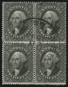 Sale 1084, Lot 3164, 10c-90c 1857-60 Issue (Scott 31-39)
