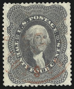 Sale 1084, Lot 3172, 10c-90c 1857-60 Issue (Scott 31-39)