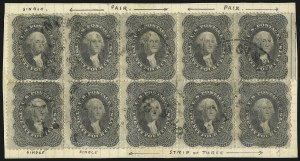 Sale 1084, Lot 3173, 10c-90c 1857-60 Issue (Scott 31-39)