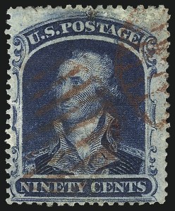 Sale 1084, Lot 3180, 10c-90c 1857-60 Issue (Scott 31-39)