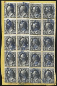 Sale 1084, Lot 3412, 1870-71 National Bank Note Co. Ungrilled Issue (Scott 145-155)