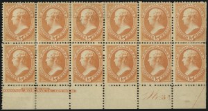 Sale 1084, Lot 3456, 1879 American Bank Note Co. Issue (Scott 182-191)