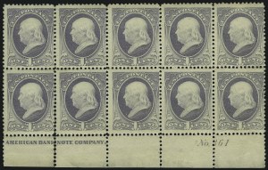 Sale 1084, Lot 3465, 1881-88 American Bank Note Co. Issues (Scott 205-218)