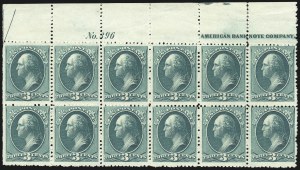 Sale 1084, Lot 3466, 1881-88 American Bank Note Co. Issues (Scott 205-218)