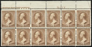 Sale 1084, Lot 3474, 1881-88 American Bank Note Co. Issues (Scott 205-218)