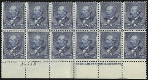 Sale 1084, Lot 3482, 1881-88 American Bank Note Co. Issues (Scott 205-218)