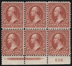 Sale 1084, Lot 3640, 1897-1903 Change of Colors Bureau Issue (Scott 279-284)