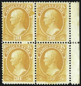 Sale 1085, Lot 4010, Agriculture Department (Scott O1-O9)