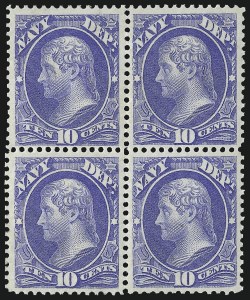 Sale 1085, Lot 4067, Navy Department (Scott O35-O45)