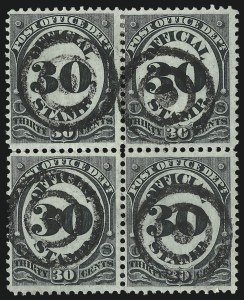 Sale 1085, Lot 4082, Post Office Department (Scott O47-O56)