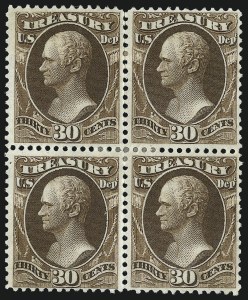 Sale 1085, Lot 4132, Treasury Department (Scott O72-O82)