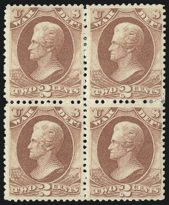 Sale 1085, Lot 4151, War Department (Scott O83-O93)