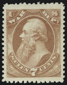 Sale 1085, Lot 4158, War Department (Scott O83-O93)