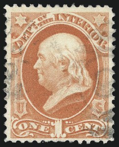 Sale 1085, Lot 4188, 1875 American Bank Note Co. Printing on Soft Paper (Scott O94-O117)