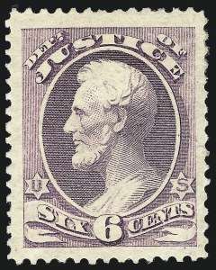 Sale 1085, Lot 4200, 1875 American Bank Note Co. Printing on Soft Paper (Scott O94-O117)