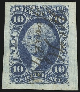 Sale 1089, Lot 219, First Issue Imperforate, 1c-$1.90