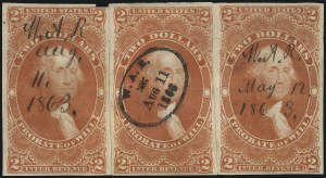 Sale 1089, Lot 244, First Issue Imperforate, $2.00-$200.00