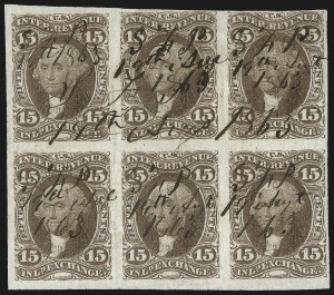 Sale 1089, Lot 330, First Issue Blocks and Record-Size Multiples, Imperforate, 1c-60c
