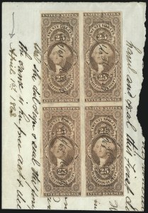 Sale 1089, Lot 340, First Issue Blocks and Record-Size Multiples, Imperforate, 1c-60c