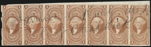 Sale 1089, Lot 352, First Issue Blocks and Record-Size Multiples, Imperforate, $1.00-$200.00