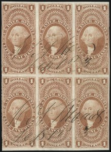 Sale 1089, Lot 356, First Issue Blocks and Record-Size Multiples, Imperforate, $1.00-$200.00