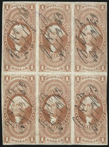 Sale 1089, Lot 357, First Issue Blocks and Record-Size Multiples, Imperforate, $1.00-$200.00