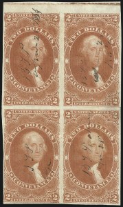 Sale 1089, Lot 364, First Issue Blocks and Record-Size Multiples, Imperforate, $1.00-$200.00