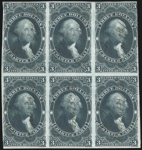Sale 1089, Lot 366, First Issue Blocks and Record-Size Multiples, Imperforate, $1.00-$200.00